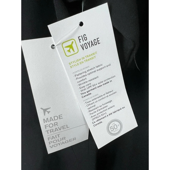 FIG NWT Black Long Sleeve Sweater UPF 50+ Women’s Large - Picture 4 of 9